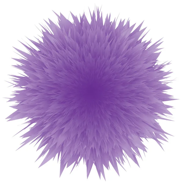 白地に鋭い花弁を持つ抽象的な紫色の花のイラスト — ストック写真