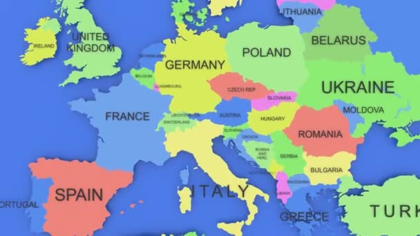 Карта Світу Картографія Великої Британії — стокове відео