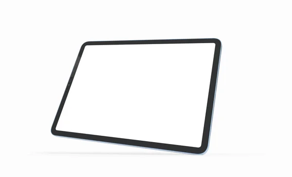 Ein Rendering Eines Tablets Mit Einem Leeren Bildschirm Auf Weißem — Stockfoto