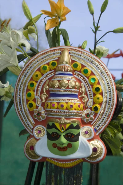 Begaluru India Sep 2012 Decorative Attractive Colorful Mask South Indian — 图库照片