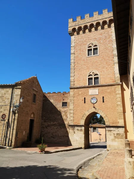Colpo Angolo Basso Del Castello Bolgheri Toscana — Foto Stock