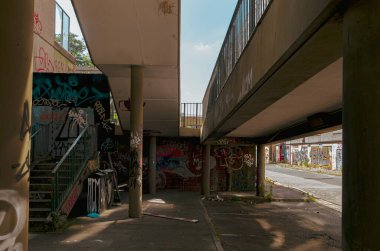 LONDON, UNITED KINGDOM - Jul 06, 2013: The Heygate Estate,A large housing estate in Walworth, Southwark, South London clipart