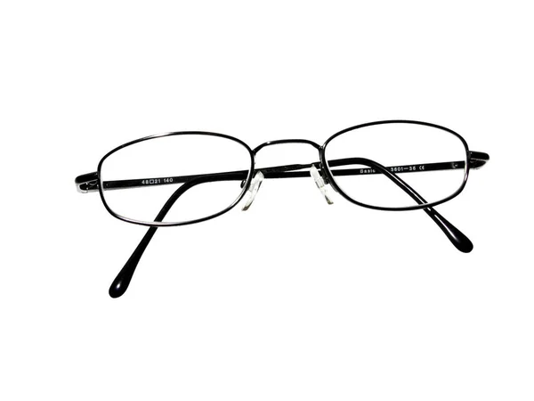 Óculos Ópticos Isolados Numa Superfície Branca — Fotografia de Stock