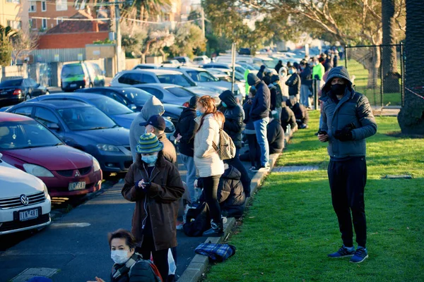 Melbourne Australia Ağustos 2021 Kilda Daki Peanut Farm Bulunan Covid — Stok fotoğraf