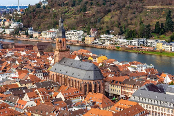 Sonbaharda Almanya Nın Heidelberg Şehrinin Manzarası — Stok fotoğraf