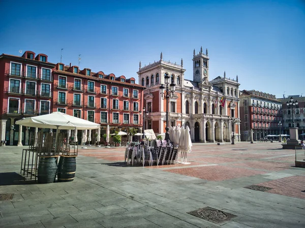 Los Arcos Edificios Plaza Principal Valladolid España — Foto de Stock