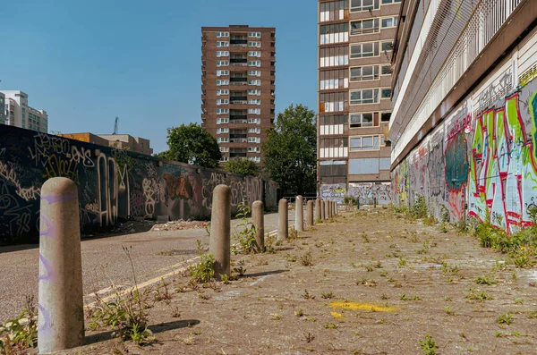 Лондон Объединенный Кингдом Июля 2013 Heygate Estate Large Housing Estate — стоковое фото