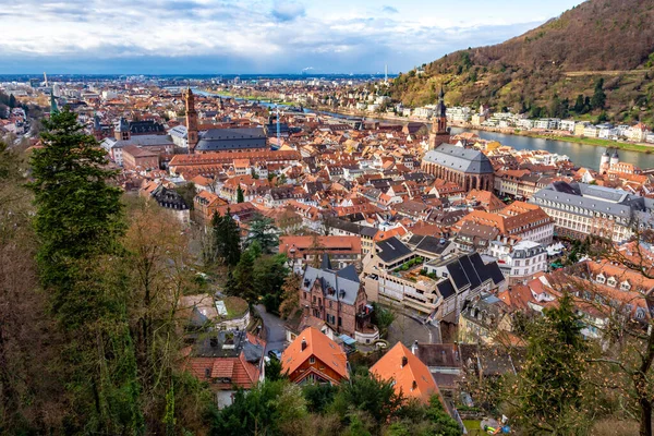 Sonbaharda Almanya Nın Heidelberg Şehrinin Manzarası — Stok fotoğraf