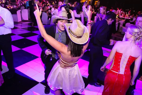 Johannesburg Sudáfrica Abr 2019 Personas Bailando Club Nocturno Con Luces — Foto de Stock