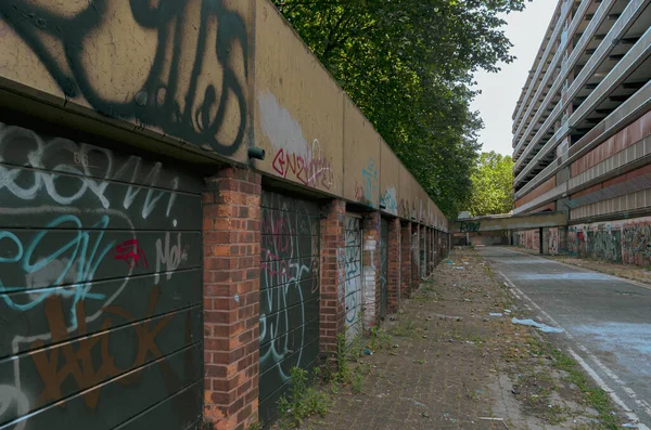 Лондон Объединенный Кингдом Июля 2013 Heygate Estate Large Housing Estate — стоковое фото