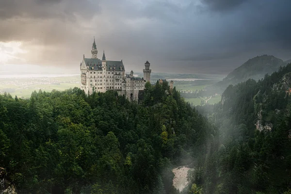 Piękne Ujęcie Zamku Neuschwanstein Schwangau Niemcy — Zdjęcie stockowe