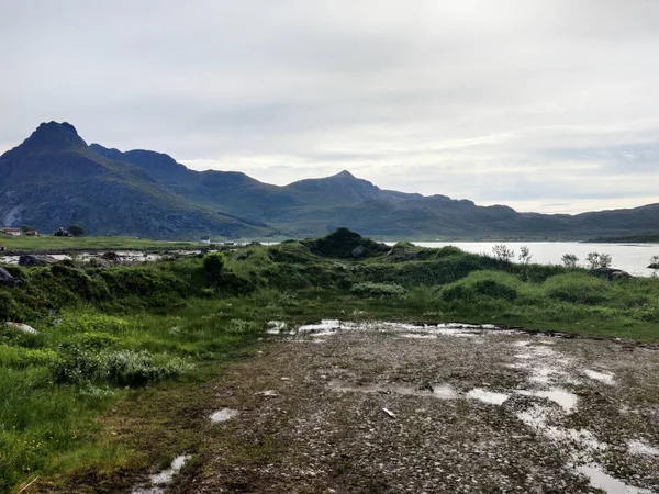 Uma Paisagem Natural Lofoten Islands Noruega — Fotografia de Stock