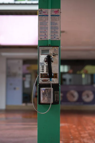 Singapore Singapore Sierpnia 2021 Telefon Publiczny Ang Kio Singapur Budka — Zdjęcie stockowe