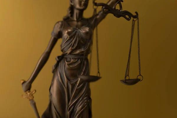 Detailní Záběr Sochy Themis Koncept Práva Spravedlnosti — Stock fotografie