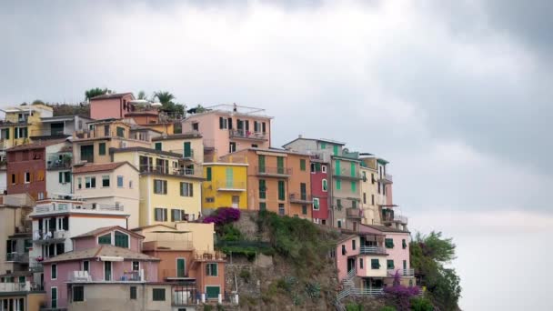 Красивые Кадры Прибрежного Итальянского Города — стоковое видео