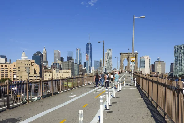 Nueva York City Estados Unidos Sep 2017 Puente Brooklyn Nueva —  Fotos de Stock