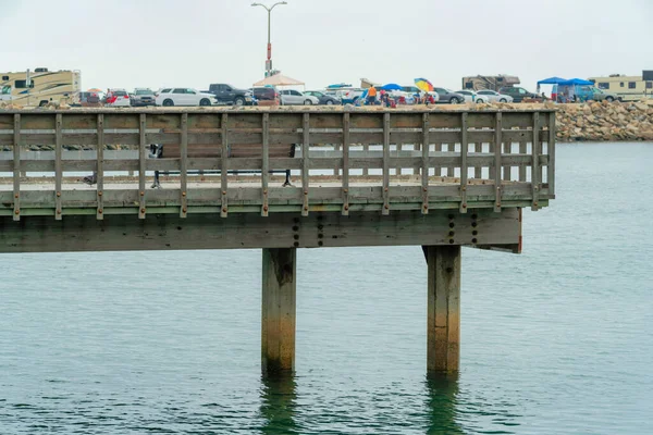 Nahaufnahme Einer Fußgängerbrücke See — Stockfoto