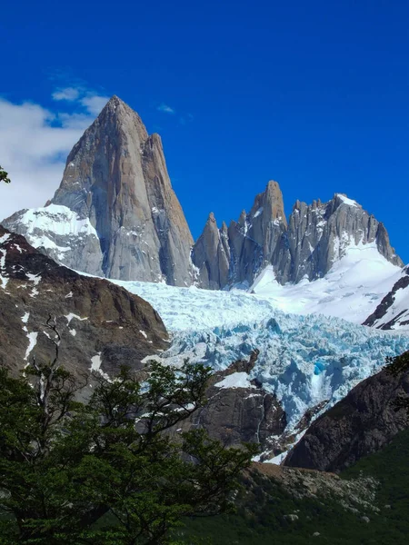 Berühmter Berg Fitz Roy Den Anden Von Patagonien Argentinien — Stockfoto