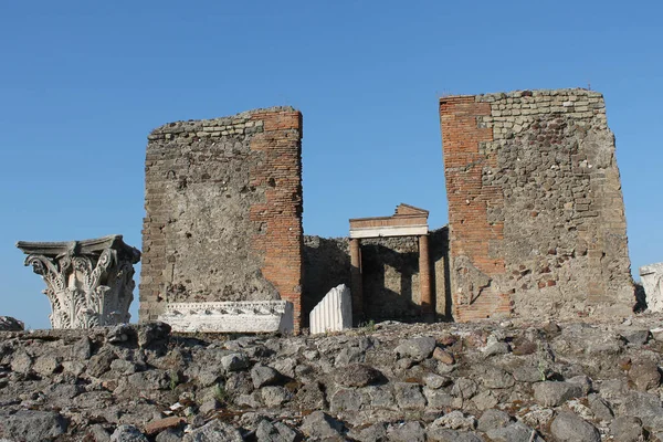 Ruína Templo Della Fortuna Augusta Pompeia Itália — Fotografia de Stock