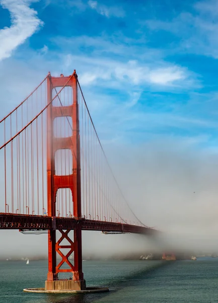 Міст Золоті Ворота Англ Golden Gate Bridge Висячий Міст Біля — стокове фото