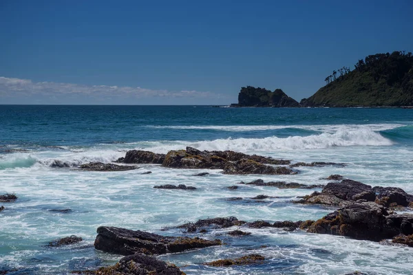 Ocean Spokojny Plaży Tril Tril Regionie Los Lagos Południowy Chile — Zdjęcie stockowe