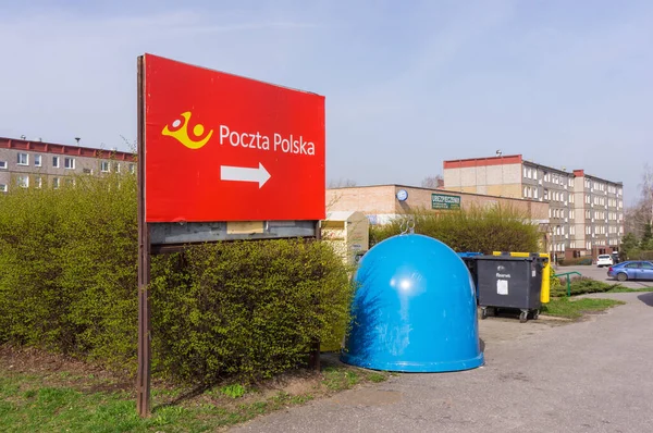 Poznan Poland Apr 2016 Poczta Polska Sign Showing Location Post — 图库照片