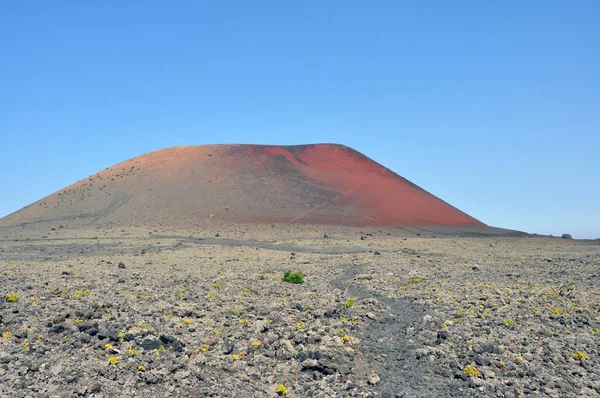 Barren Vulkaniska Landskapet Den Spanska Kanariska Lanzarote — Stockfoto