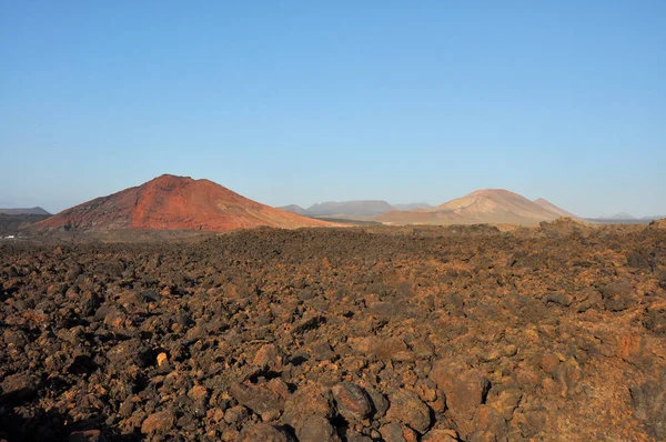 Barren Volcanic Landscape Spanish Canary Island Lanzarote — Stock Photo, Image