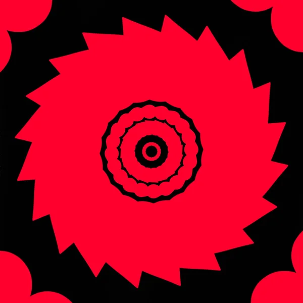 Uma Ilustração Fundo Abstrato Espiral Vermelho Preto — Fotografia de Stock