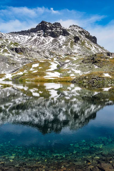 Danau Gunung Penuh Warna Grauer Lihat Taman Nasional Hohe Tauern — Stok Foto