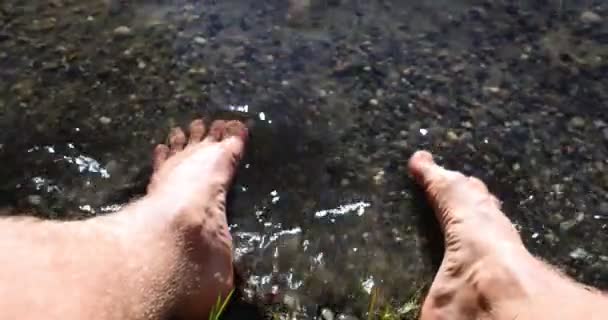 Pés Mulher Praia — Vídeo de Stock