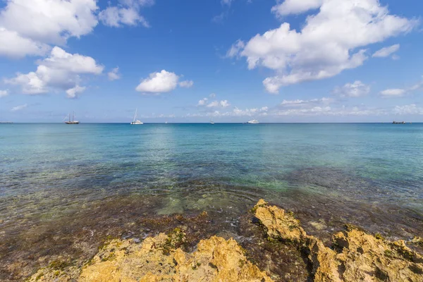 Utsikten Över Havet Från Den Klippiga Stranden Cozumel Quintana Roo — Stockfoto