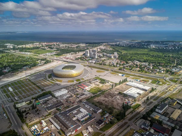 Gdansk Pologne Juin 2021 Vue Aérienne Vieille Ville Gdansk Avec — Photo