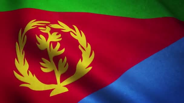 エリトリアの旗を振って — ストック動画