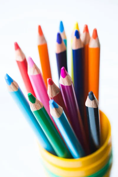 천연색 연필을 클로즈업 — 스톡 사진