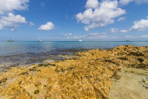 Pohled Moře Skalnatého Břehu Cozumel Quintana Roo Mexiko — Stock fotografie