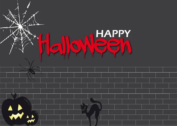 Egy Boldog Halloween Plakát Illusztrációja — Stock Fotó