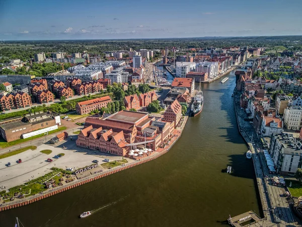 Гданск Польша Июня 2021 Года Воздушный Вид Старый Город Гданьске — стоковое фото