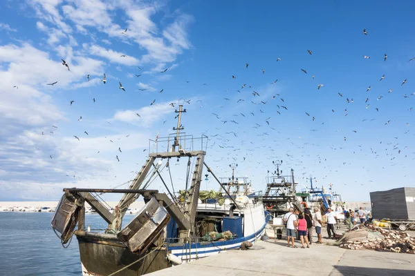 Fuengirola España Sep 2019 Una Vista Panorámica Viejos Boas Pesca — Foto de Stock