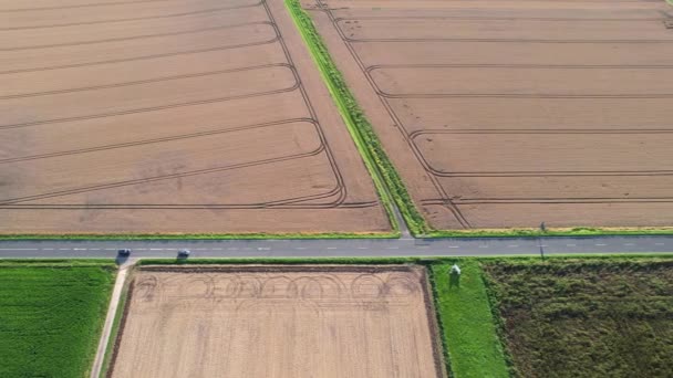 Luftaufnahme Der Straße Auf Dem Land — Stockvideo