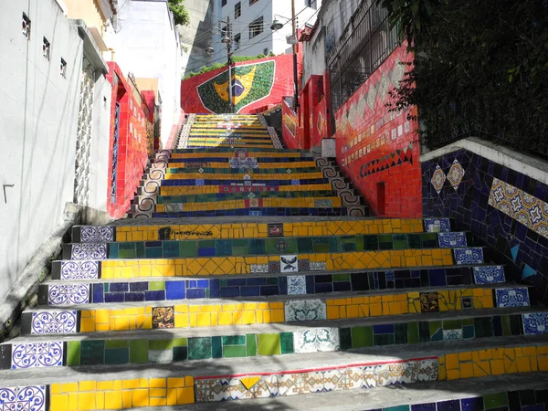 Uma Vista Escalera Selaron Rio Janeiro — Fotografia de Stock