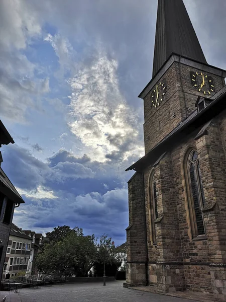 Peterskyrkan Petrikirche Mot Blå Molnig Himmel Muelhem Tyskland — Stockfoto