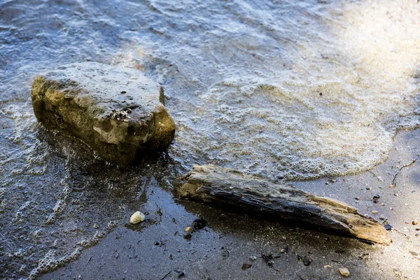 Primer Plano Rocas Una Orilla Del Mar — Foto de Stock