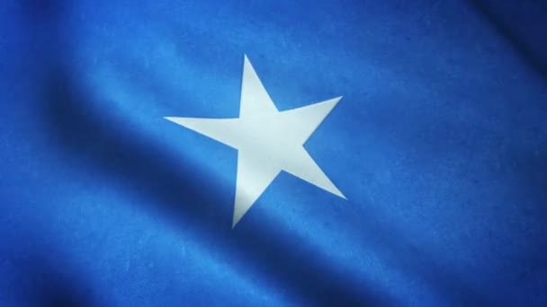 Реалистичный Кадр Размахивания Флагом Сомали — стоковое видео