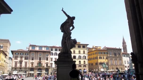 Florence Itália Junho 2017 Vista Praça Piazza Navona Roma Toscana — Vídeo de Stock