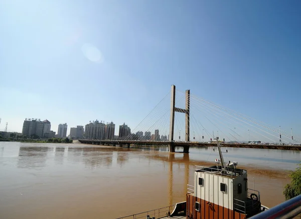Μια Όμορφη Θέα Της Γέφυρας Bayi Στο Nanchang Jiangxi Κίνα — Φωτογραφία Αρχείου