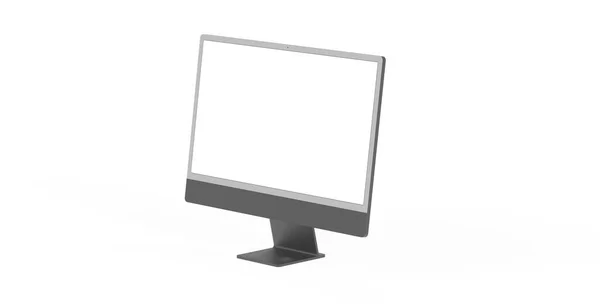 Una Copia Realistic Computer Monitor Estilo Imac Aislado Negro Gris —  Fotos de Stock