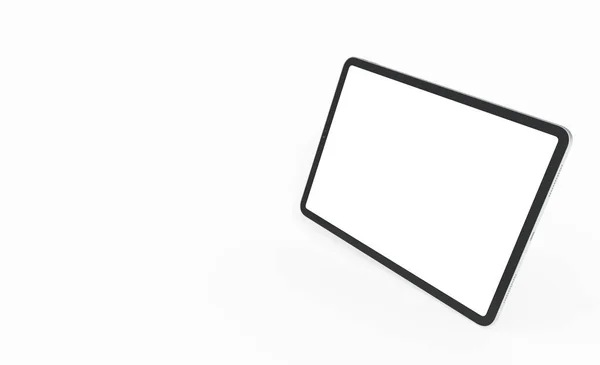 Arkaplanda Izole Edilmiş Bir Tablet Beyaz Ipad Tableti — Stok fotoğraf