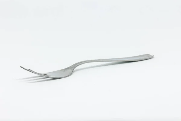 Closeup Shot Fork White Background — Stock Photo, Image