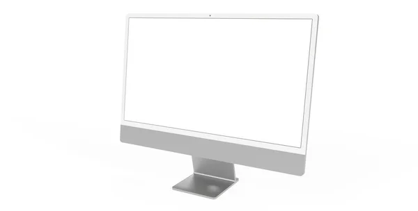 Οθόνη Υπολογιστή Λευκή Οθόνη Grey — Φωτογραφία Αρχείου